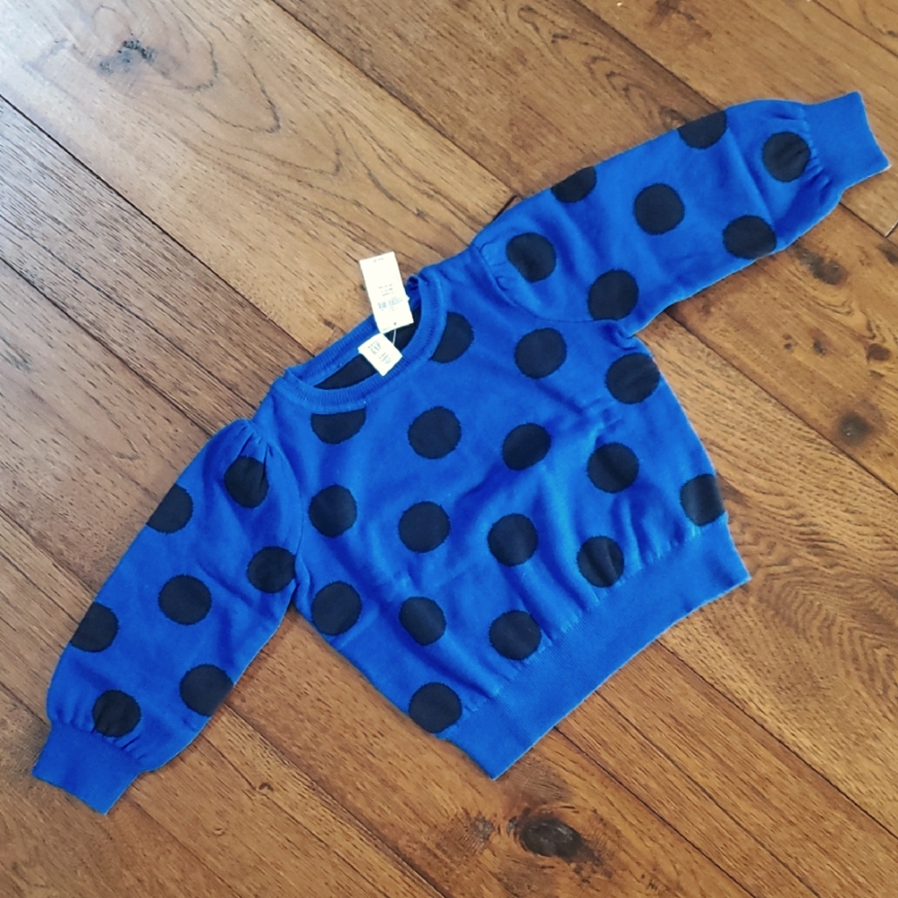 GAP Blue Sweater with Black Dots